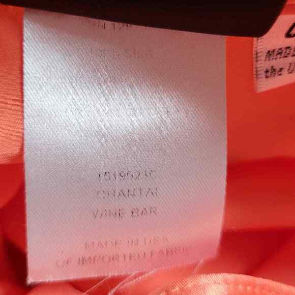 Vintage Finley USA Salmon Silk Long Sleeve Tie Sleeve Abalone Buttons Blouse LG - Picture 13 of 13